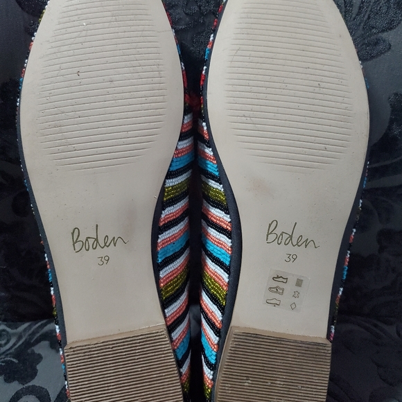 BODEN Evelina Star and Strips Beaded tassel Shoes - Picture 4 of 8